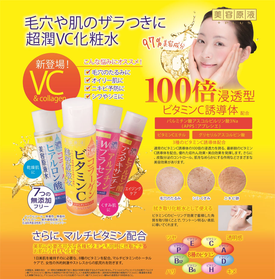 美容原液水 超潤化妝水 (含濃縮膠原蛋白&維生素C )