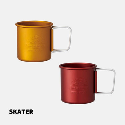 日本品牌 SKATER 紅色鋁製露營杯 手柄可折疊 320ml (紅色)